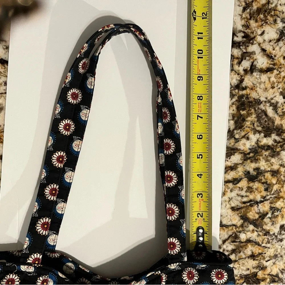 Vera Bradley Floral Patterned Tote Bag - Black and White